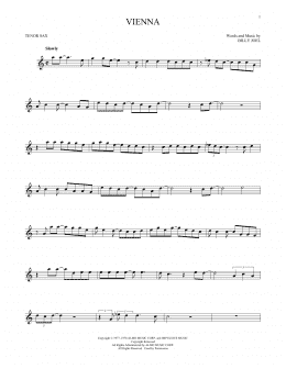 page one of Vienna (Tenor Sax Solo)