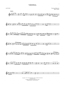 page one of Vienna (Alto Sax Solo)