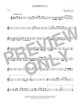 page one of Faithfully (Violin Solo)