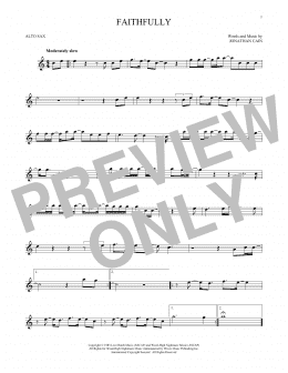 page one of Faithfully (Alto Sax Solo)