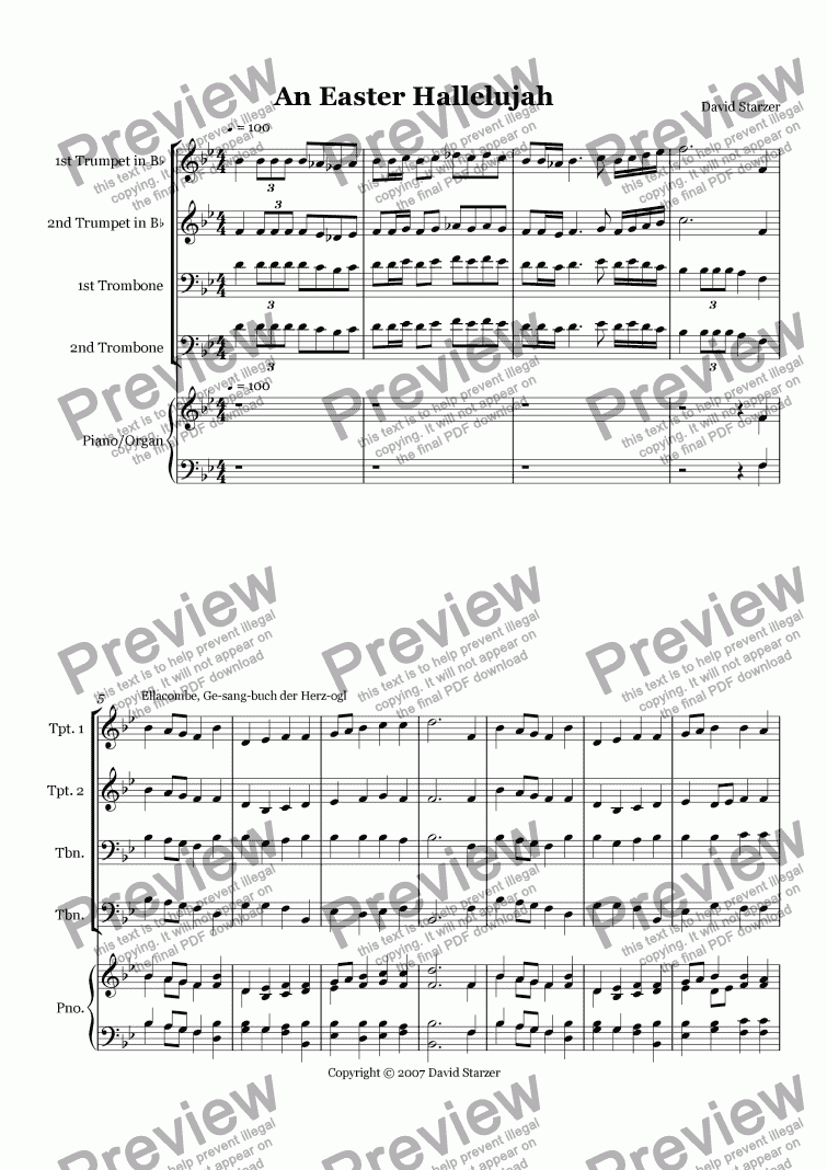 An Easter Hallelujah Download Sheet Music PDF file