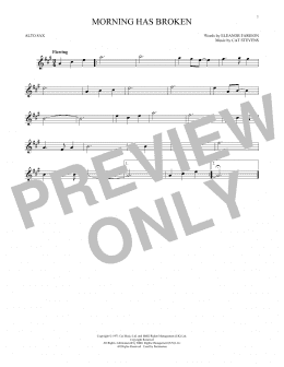 page one of Morning Has Broken (Alto Sax Solo)