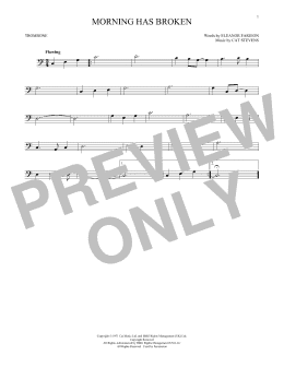 page one of Morning Has Broken (Trombone Solo)