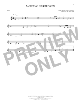 page one of Morning Has Broken (French Horn Solo)