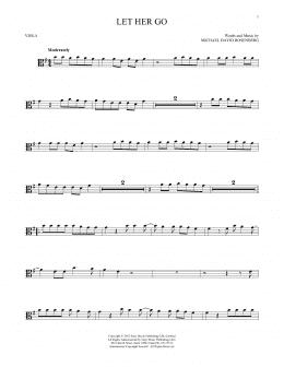 page one of Let Her Go (Viola Solo)