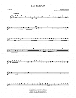 page one of Let Her Go (Alto Sax Solo)