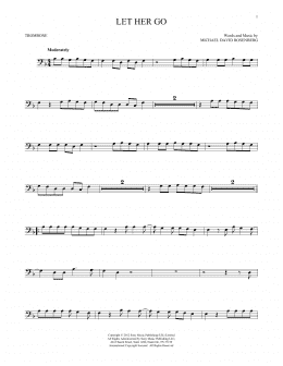 page one of Let Her Go (Trombone Solo)