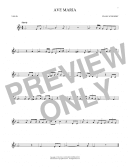 page one of Ave Maria, Op. 52, No. 6 (Violin Solo)