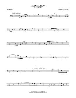 page one of Meditation (Trombone Solo)