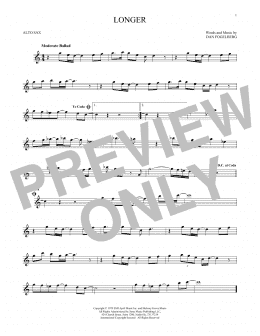 page one of Longer (Alto Sax Solo)