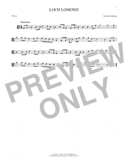 page one of Loch Lomond (Viola Solo)