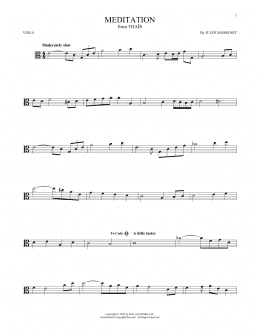 page one of Meditation (Viola Solo)