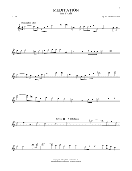 page one of Meditation (Flute Solo)