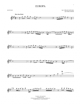 page one of Europa (Alto Sax Solo)