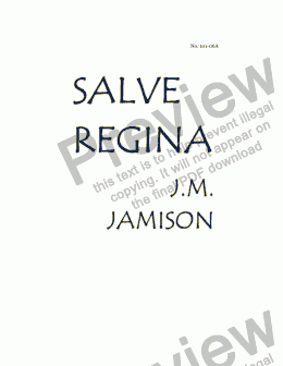 page one of Salve Regina (SATB & Organ)