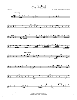 page one of Pas de deux (from The Nutcracker) (Alto Sax Solo)