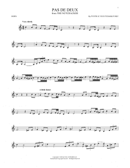 page one of Pas de deux (from The Nutcracker) (French Horn Solo)