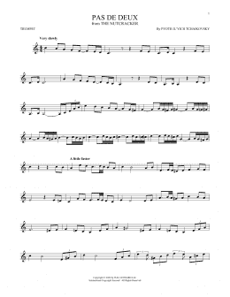 page one of Pas de deux (from The Nutcracker) (Trumpet Solo)