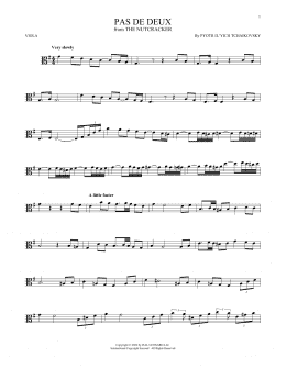 page one of Pas de deux (from The Nutcracker) (Viola Solo)