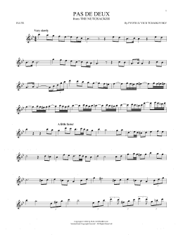 page one of Pas de deux (from The Nutcracker) (Flute Solo)