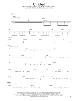 page one of Circles (Easy Bass Tab)