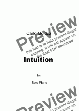 page one of Intuition