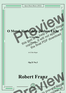 page one of Franz-O Mond,losch dein goldnes Licht,in G flat Major,Op.21 No.3