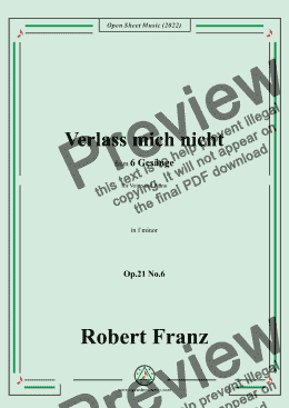 page one of Franz-Verlass mich nicht,in f minor,Op.21 No.