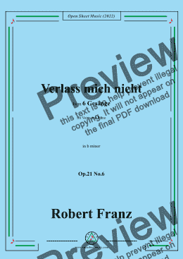 page one of Franz-Verlass mich nicht,in b minor,Op.21 No.6