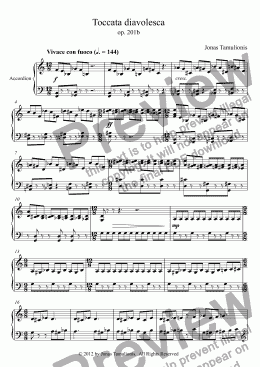 page one of Toccata diavolesca