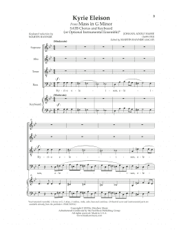 page one of Kyrie Eleison (from Mass In G Minor) (SATB Choir)