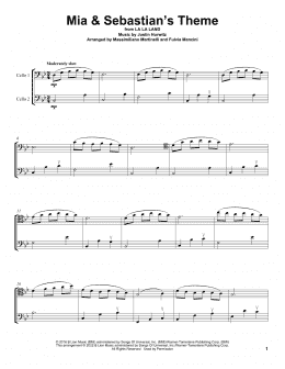 page one of Mia & Sebastian's Theme (from La La Land) (Cello Duet)