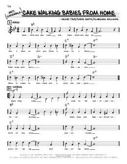 page one of Cake Walking Babies From Home (arr. Robert Rawlins) (Real Book – Melody, Lyrics & Chords)