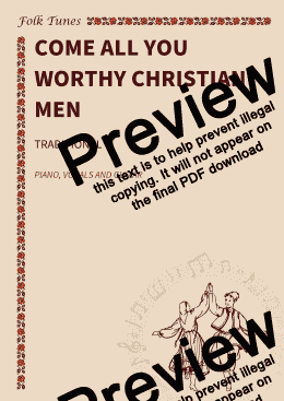 page one of Come all you worthy Christian men