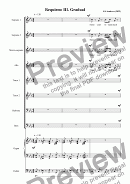 page one of Requiem: III. Gradual