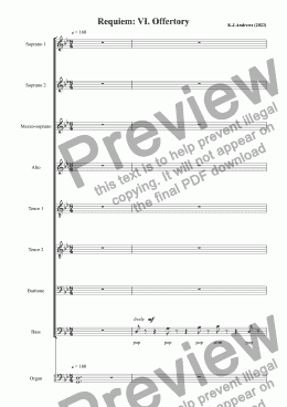 page one of Requiem: VI. Offertory