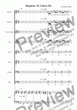 page one of Requiem: XI. Libera Me