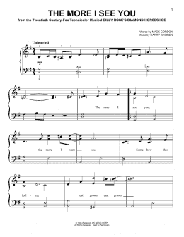 page one of The More I See You (Very Easy Piano)