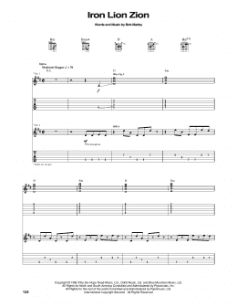 page one of Iron Lion Zion (Guitar Tab)