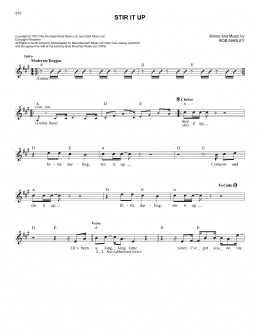 page one of Stir It Up (Lead Sheet / Fake Book)