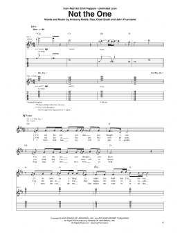 page one of Not The One (Guitar Tab)