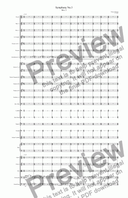 page one of Symphony No.3 - Mvt. 2