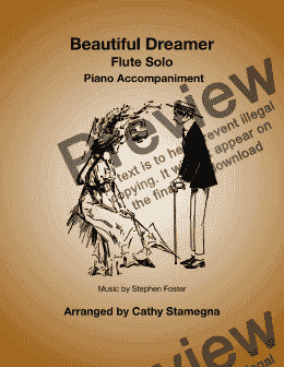 page one of Beautiful Dreamer (Flute Solo, Piano Accompaniment)