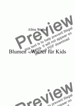 page one of Blumen - Walzer für Kids