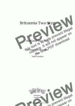 page one of Britannia Two Step (Shetland Two Step)