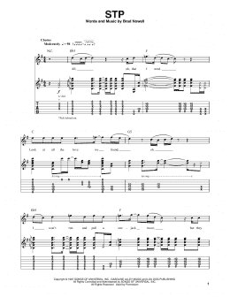 page one of STP (Guitar Tab (Single Guitar))