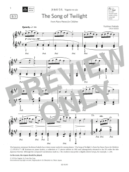 page one of The Song of Twilight (Grade 3, list B3, from the ABRSM Piano Syllabus 2023 & 2024) (Piano Solo)