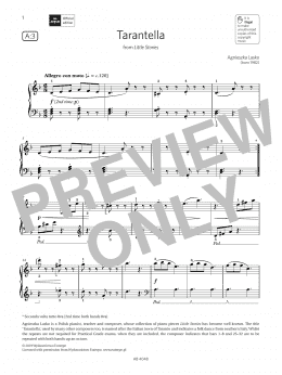 page one of Tarantella (Grade 2, list A3, from the ABRSM Piano Syllabus 2023 & 2024) (Piano Solo)