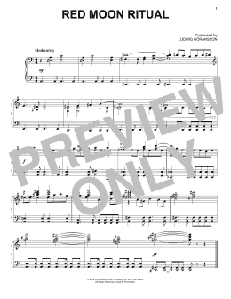 page one of Red Moon Ritual (from Turning Red) (Piano Solo)