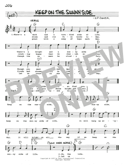 page one of Keep On The Sunny Side (Real Book – Melody, Lyrics & Chords)